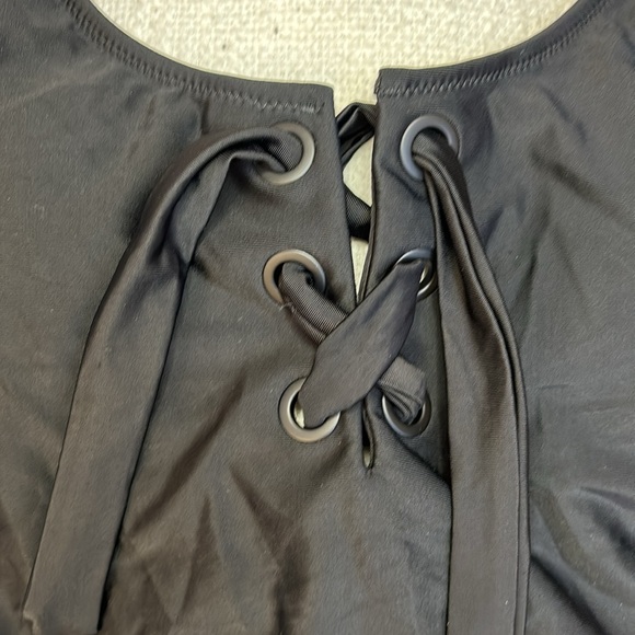 NWT Aerie Grommet Scoop Lace Up One Piece Swimsuit - Picture 8 of 12